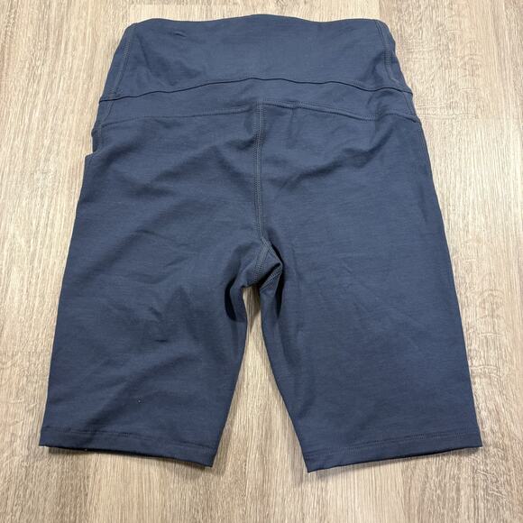 Woolly Women's Merino Wool Biker Shorts Crossover High Waist Navy Blue Size S - Picture 6 of 6